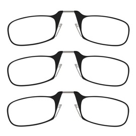 ThinOptics Readers Rectangular Reading Glasses, 3 Pack-Black, 44mm + 1.5