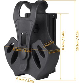 Upgrade Polymer Handcuff Case for Most Chain or Hinged Cuffs,Fits ASP, Quick Release Law Enforcement Duty Handcuff Holster, MOLLE Compatible Belt Clip,Matt Black