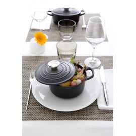 Le Creuset Enameled Cast Iron Mini Cocotte, 1/3 qt., Black