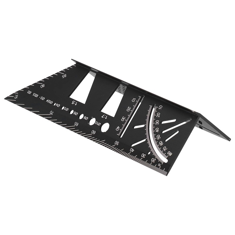 MultiFunctional Aluminum Alloy Angle Ruler Woodworking Measuring Ruler Tool Accessory