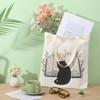 dusaniyali Gifts for Cat Lovers Tote Bag Black Cat Fabric