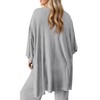 FMEYOA 2 Piece Postpartum Nursing Pajamas Set Casual Grey Maternity