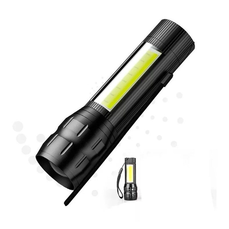 LJK Lampara Táctica Recargable Con Zoom 4 Modos Mini 3000