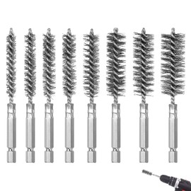 8 PCS Stainless Steel Wire Brush for Drill,Wire Bore Brushes,Drill Wire Brush,Wire Brushes For Power Drill Cleaning Impact Driver