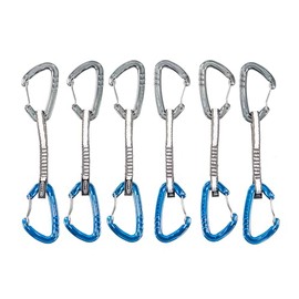 Trango Phase Quickdraw - Versatile Wiregate Climbing Quickdraw, Low Bulk Dogbone, 22kN, 6-Pack 12cm, Sport & Trad Climbing