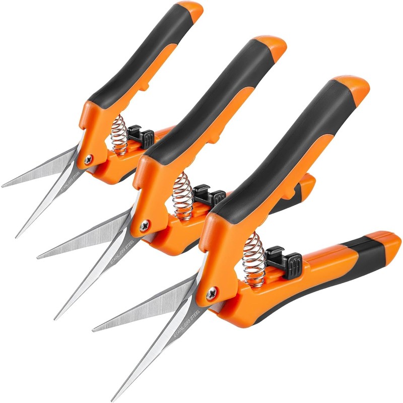 GROWNEER 3 Packs 6.5 Inch Pruning Shears Gardening Hand Pruning