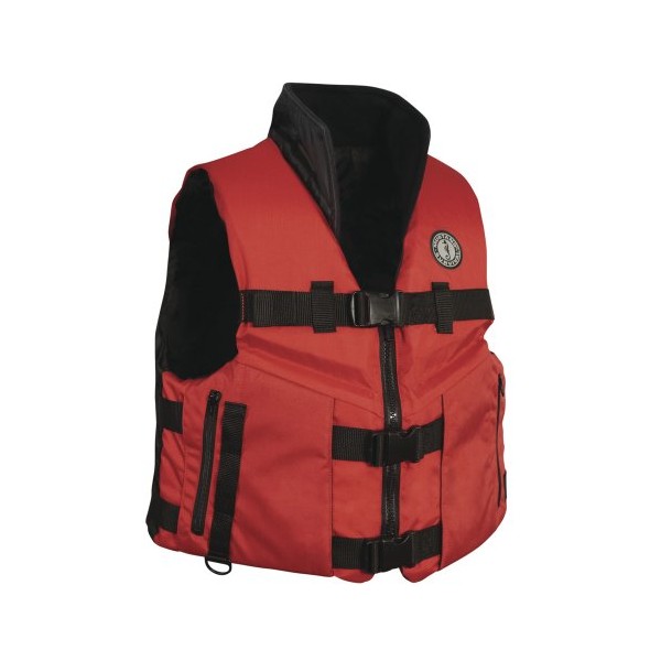 1 - Mustang Accel 100 Fishing Vest - Red/Black - Large