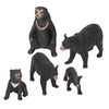 5pcs Black Bear Figure Toys Realistic Wild Animals Bear Action