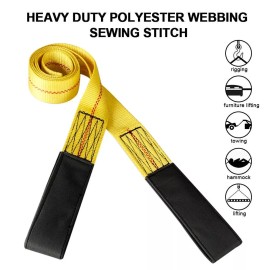 CARBOLE 6' x 2" Heavy Duty Lifting Sling Strap Lighter Easier Lift Wrap Around Move Pull