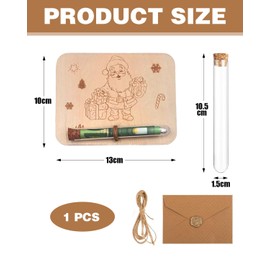 BPTRKOM 1 Stück Holz-Geldgeschenkbox mit Umschlägen - Wunscherfüller Geschenkverpackung für Geldgeschenke - für Weihnachten, Geburtstag, Hochzeit & Jugendweihe(Weihnachtsversion)