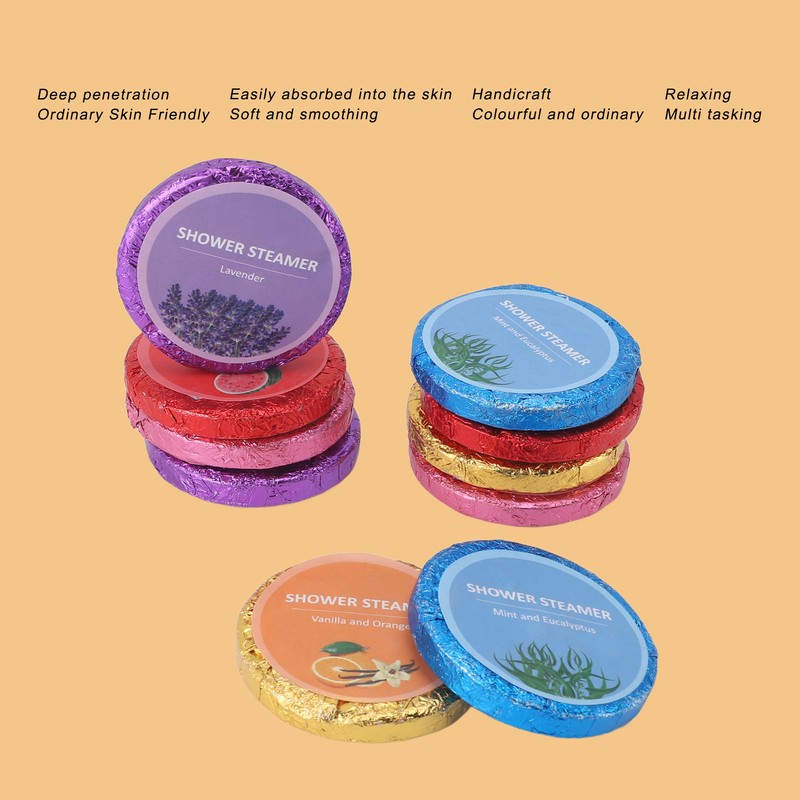 10pcs Shower Salt Tablet Refreshing Cleaning Aromatic Bath Salts Balls