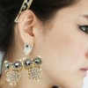 QzxEqz Bohemia Lizard Earrings Crystal Gecko Ear Wrap Earrings Punk
