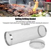 BBQ Net Tube Rolling Grilling Basket Stainless Steel Wire Mesh