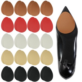 ShinyMatch 20 Pairs Non Slip Shoes Pads Silicone Anti Slip Shoe Grips on Bottom of Shoes Adhesive Shoe Sole Protector High Heels Shoe Slip Pads Shoe Bottom Stickers for Heels Shoes, 5 Colors