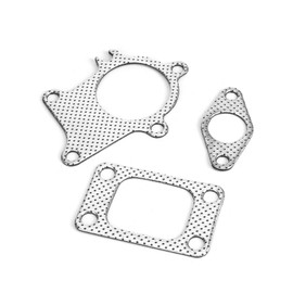 38mm/1.5in Gasket 5Bolt Downpipe Combo Kit Fitting for T3/T4 Turbocharger