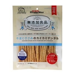 Doggie Man Additive-Free Cow Skin and Scissors Kamikami Dental 4.9 oz (110 g)