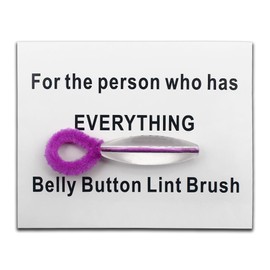 Belly Button Cleaner Navel Cleaner for The Person Who Has Everything Belly Button Lint Brush Funny Great Gift Idea for Friends Family (Purple Round)