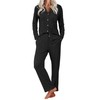 Ekouaer Womens Ribbed Knit Pajama Sets 2 Piece Lounge Set