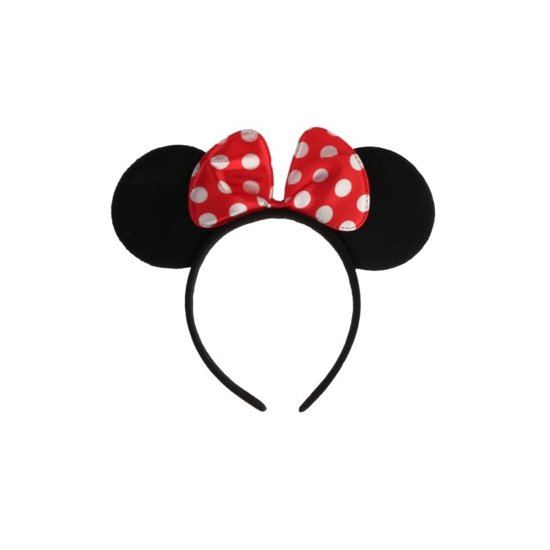 Mouse Ears Headband Ladies Red Dot Bow - Costume Carnival
