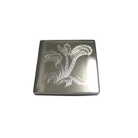 Kiola Designs Silver Toned Etched Venus Fly Trap Carnivorous Plant Pendant Magnet