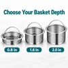 304 Stainless Steel Sink Strainer Basket with Handle – 0.8",