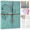 ZEEYUAN Photo Album DIY Vintage Photo Book for Gluing Black