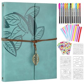 ZEEYUAN Photo Album DIY Vintage Photo Book for Gluing Black Pages Scrapbook Set