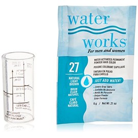 Water Works Water Activated Permanent Powder Hair Color for Men and Women, #27 Natural Light Brown