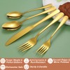 Lazycorner 50 Pcs Gold Silverware Set for 10, Food Grade