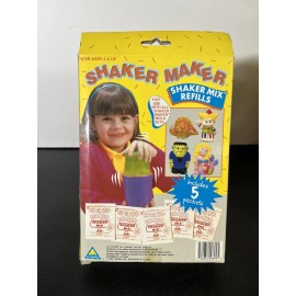 Shaker Maker 1971 Toymax Shaker Maker Magic Mix 5 Packets Green Yellow Pink *UNUSED