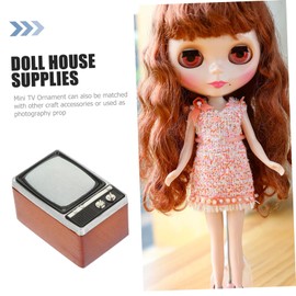SUPVOX Miniature Retro Tv Model for Doll House Scale Beautifully Crafted Living Ornament Fine Workmanship Furniture Accessory for DIY Scene Creation Adds Realistic Atmosphere to Tiny