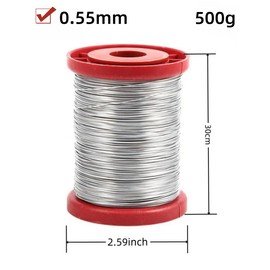 luvilly 0.55mm Stainless Steel Frame Wire for Beekeeping - Durable and Honey Frame - Perfect for Beehive Tools and Combined Wax base-500g
