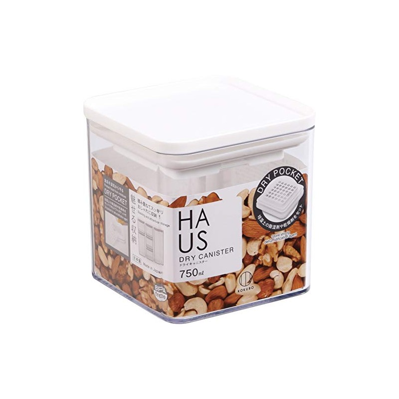 Kokubo KK-394 Haus Dry Canister, 25.5 fl oz (750 ml)