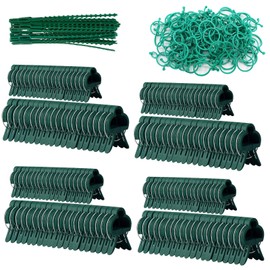 Pack of 120 Plant Clips Plant Holders for Climbing Plants 80 Pack 2 Sizes Plant Clip 20 Plant Twist Locks and 20 Plant Ties Plant Twist Locks Plant Clips for Flower Vine Vegetables Tomatoes