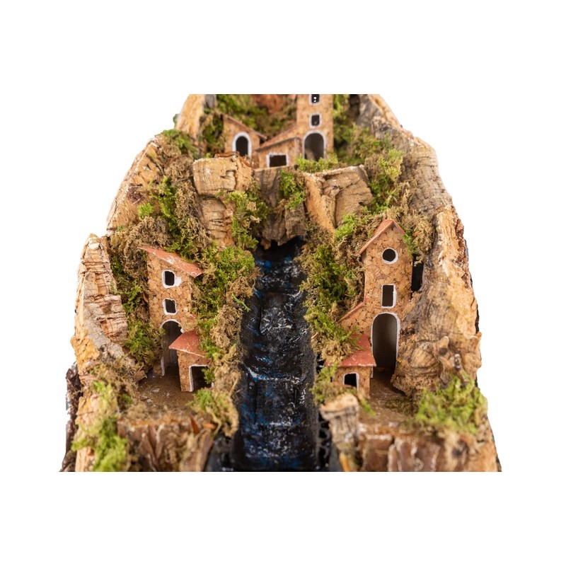 Village with Central Stream for Nativity Scene with Houses 20