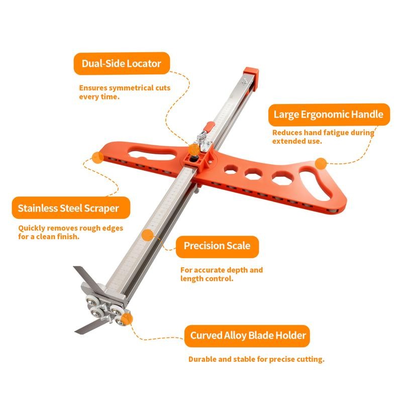 SnapFixMate Durable Stainless Steel Drywall Cutter with Hand Push -