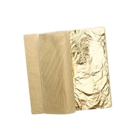 Operitacx 100 Blatt Blattgold Imitation für Kunst Handwerk Dekoration Vergoldung Bilderrahmen Kreative Bastelprojekte für Lebensmittel Geeignet