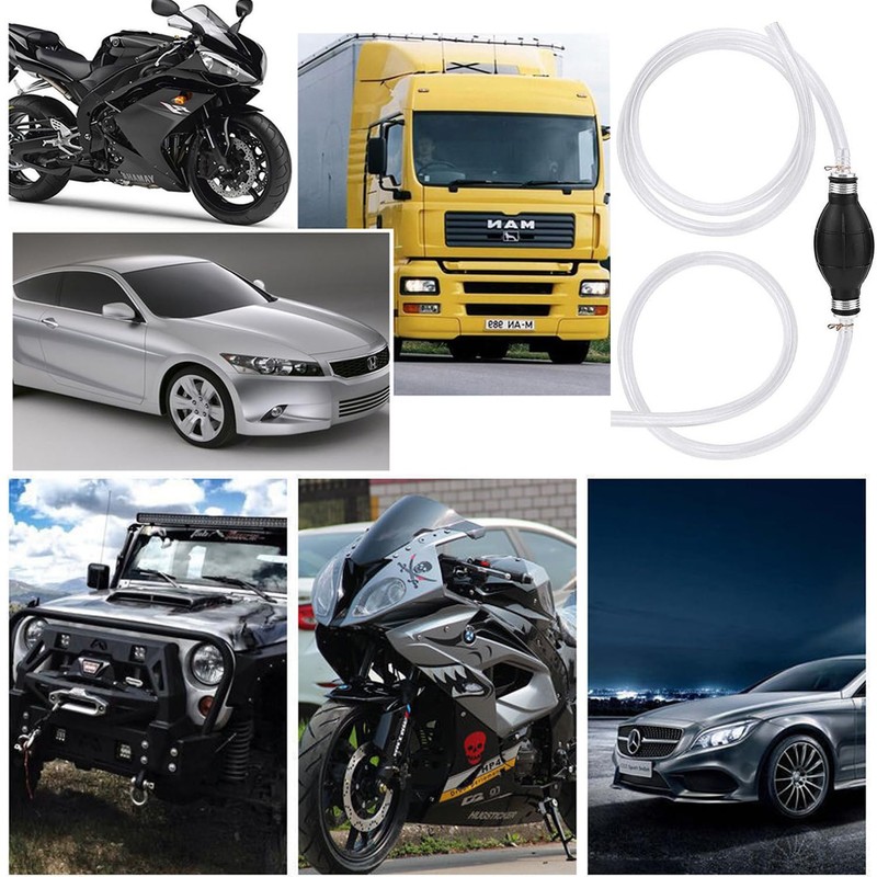Gasoline Siphon Hose Pump, Hand Siphon Pump for Gasoline Transfer,