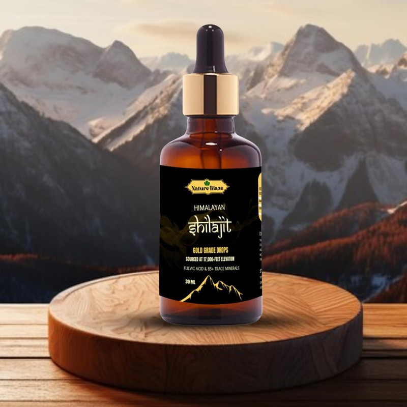 Nature Blaze Pure Organic Himalayan Shilajit Drops for Men &