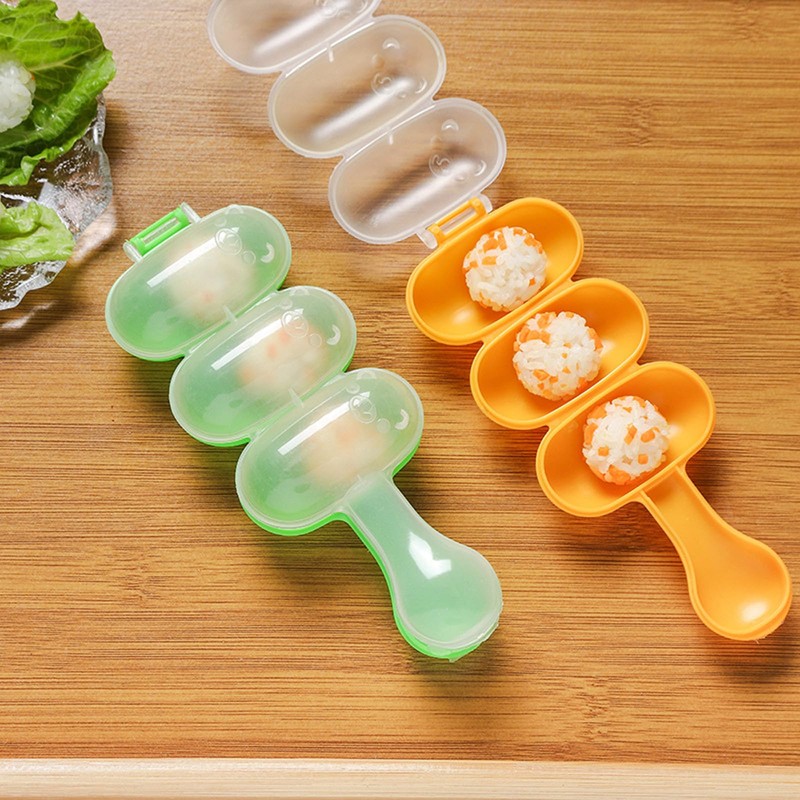 WJUAN 4 Pieces Onigiri Mould, PP Rice Ball Maker, with