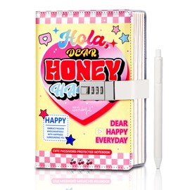 CAGIE Diary with Lock for Girls, A5 Journal with Lock for 8 10 11 12 14 16 Year Old, Diary for Girls Birthday Gifts, 192 Pages Refillable Journal for Girls Ages 8-12 with Pen Cute Diary