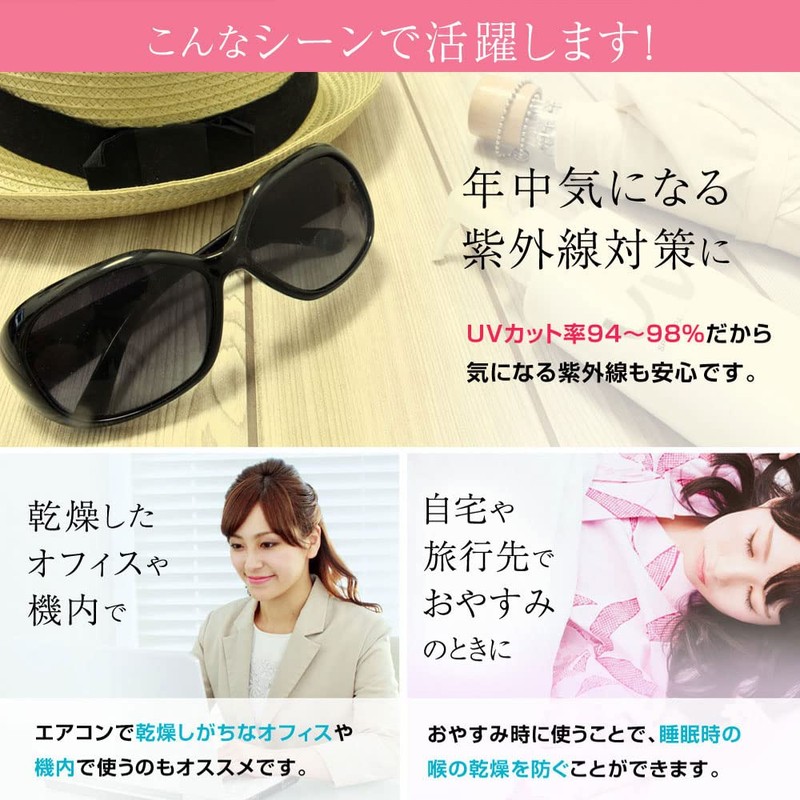 [Thuyon] UV Protection Mask, Pleated Type, 2 Pieces, Reusable <