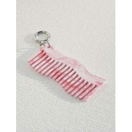 Recycled Wave Comb Mini Keyring Pink / Recycled Wave Comb Mini Keyring Pink