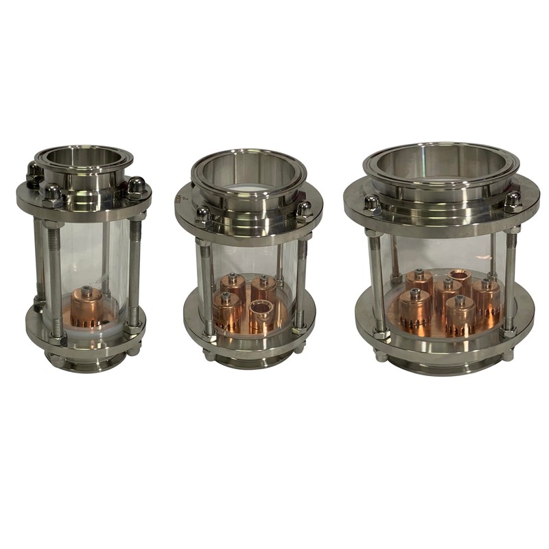 4 inch Glass Reflux Column Section with Copper Bubble Plate