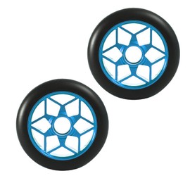 2 Pcs Scooter Replacement Wheels, 110 mm Scooter Wheels with ABEC 9 Bearings, for Kick Scooters Most and Stunt Scooters (Blue)