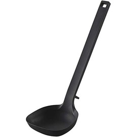 Yamazaki Home Floating Soup Ladle | Silicone | Utensils, One Size, Black
