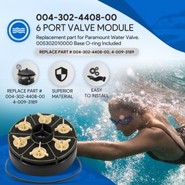 Premium 6 Port Module Kit Replacement for Paramount Water Valve, 004-302-4408-00 Replacement Part with Valve Shell Oring, 004302440800, 005302010000