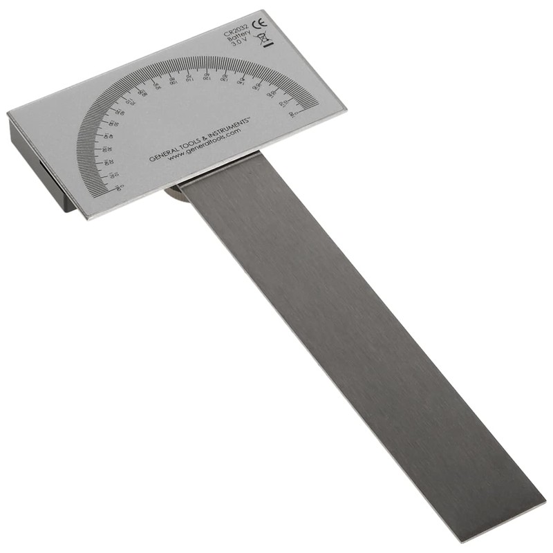 General Tools 1702 6-Inch Stainless Steel Pivoting Arm Digital Protractor