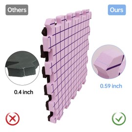 Blocking Mats for Knitting & Crochet Projects 0.59Inch Thickness Crochet Blocking Board 9 Pack, 150 T-Pins and 1 Storage Bag, Blocking Board for Crocheting Knitting Blocking Mats and Pins (Rose 9set)