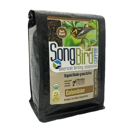 Thanksgiving Coffee "SongBird Colombian Dark Roast" Dark Roasted Organic Shade Grown Whole Bean Coffee - 12 Ounce Bag